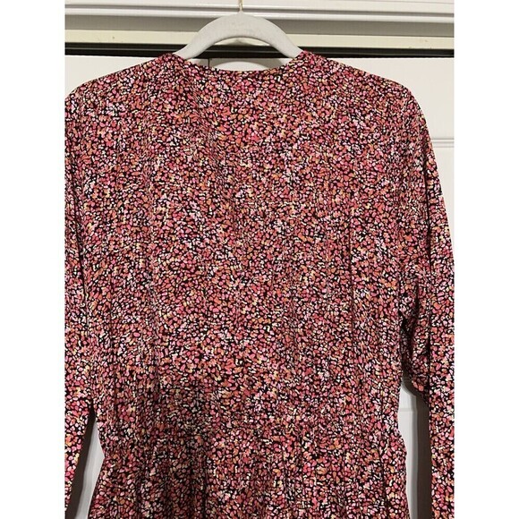 NWT H&M Viscose Multi Color Wrap Dress Ruched Effect Size XL (R17) - Picture 7 of 8